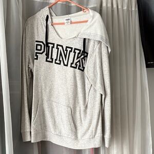 PINK Victoria's Secret Light Gray Hoodie